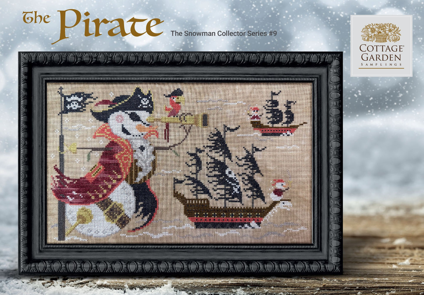 Snowman Collector #9 The Pirate - Cross Stitch Pattern by Cottage Garden Samplings