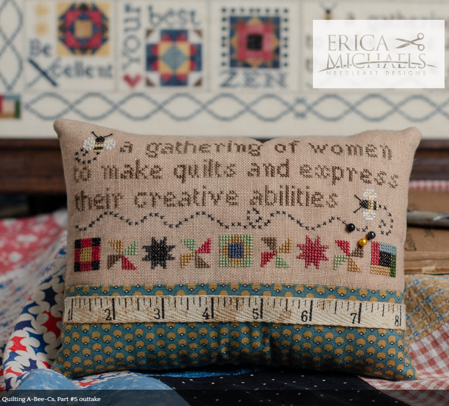 Quilting A-Bee-Cs Part 5 - Cross Stitch Pattern by Erica Michaels