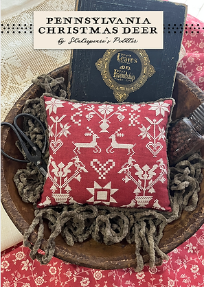 Pennsylvania Christmas Deer - Cross Stitch Chart by Shakespeare's Peddler