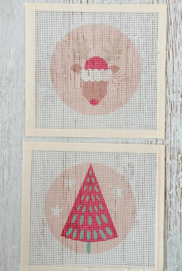 Reindeer and Tree Christmas ornaments Canvas