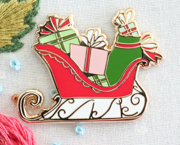 Santa's Sleigh Needleminder by Flamingo Toes