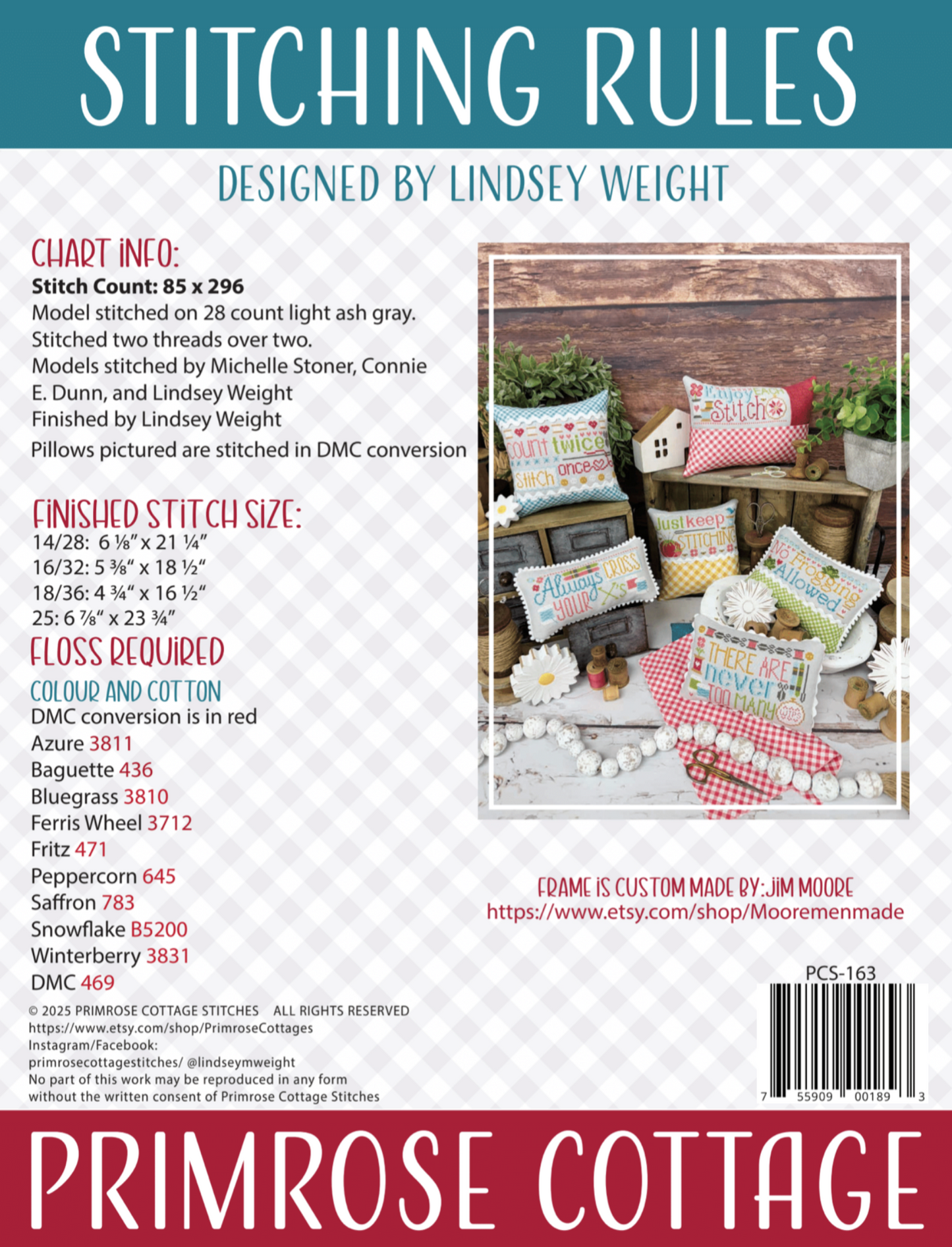 Stitching Rules - Cross Stitch Chart by Primrose Cottage