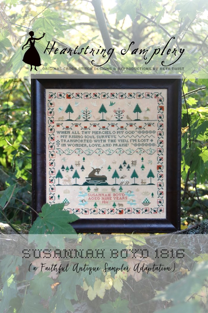 Susannah Boyd 1816 - Cross Stitch Pattern by Heartstring Samplery PREORDER