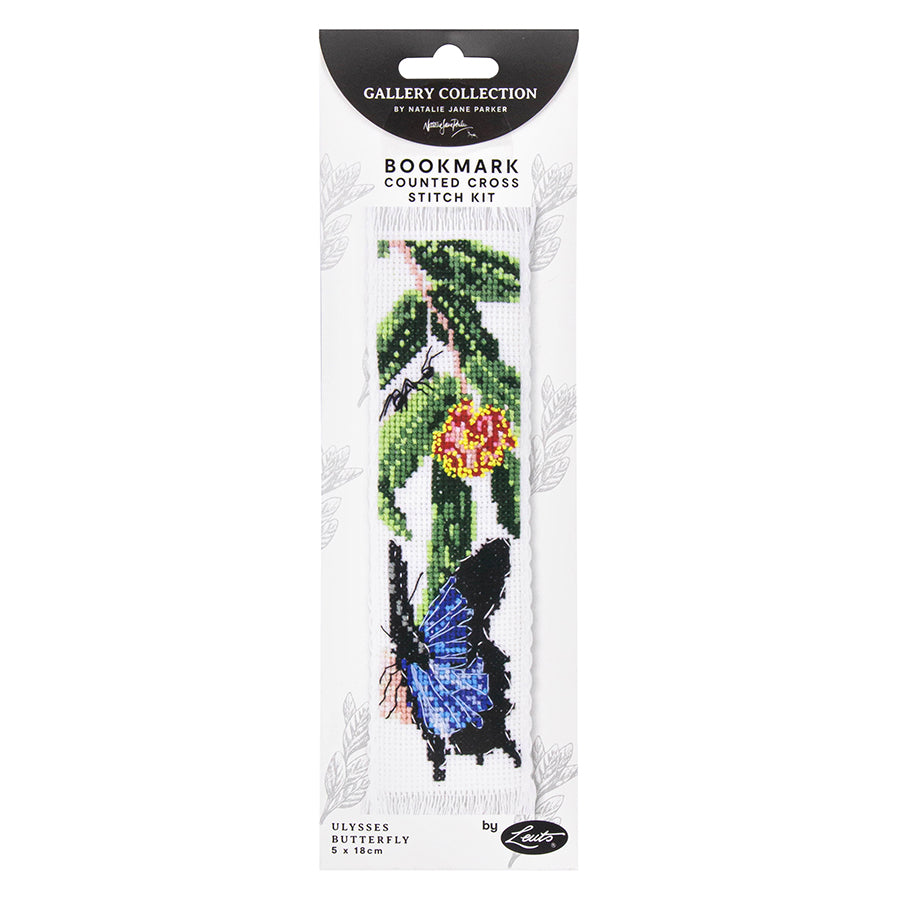 Ulysses Butterfly Cross Stitch Bookmark Kit by Natalie Jane Parker