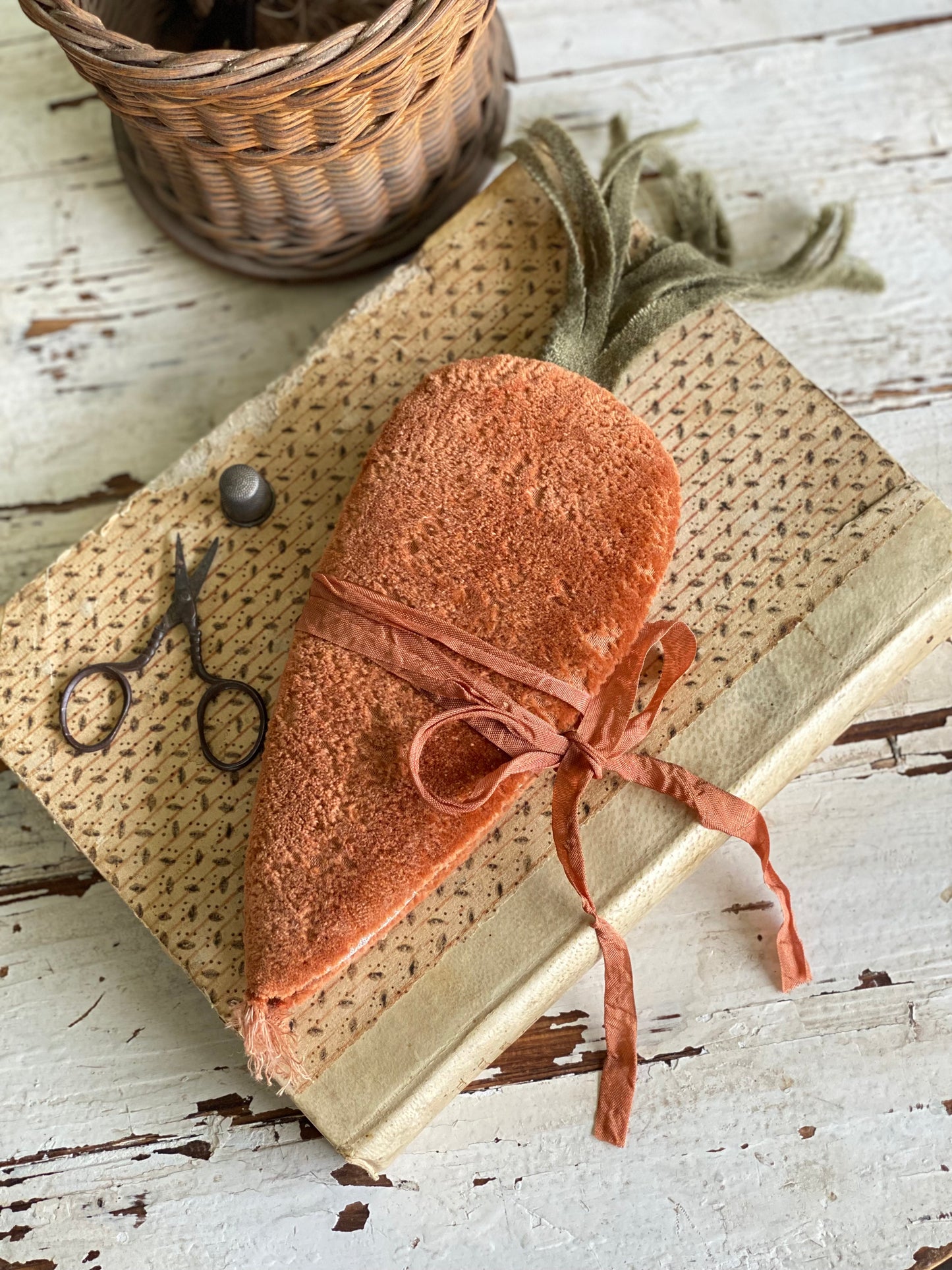Velvet Carrot Needle Book - Pattern by Stacy Nash Primitives
