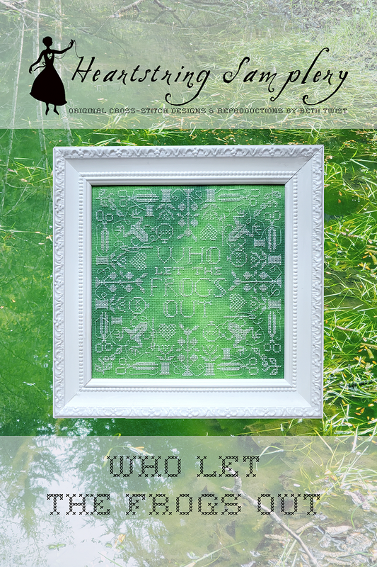 Who Let the Frogs Out - Cross Stitch Pattern by Heartstring Samplery