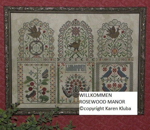 Willkommen - Cross Stitch pattern by Rosewood Manor