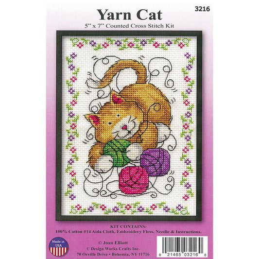 Yarn Cat - Counted Cross Stitch Kit