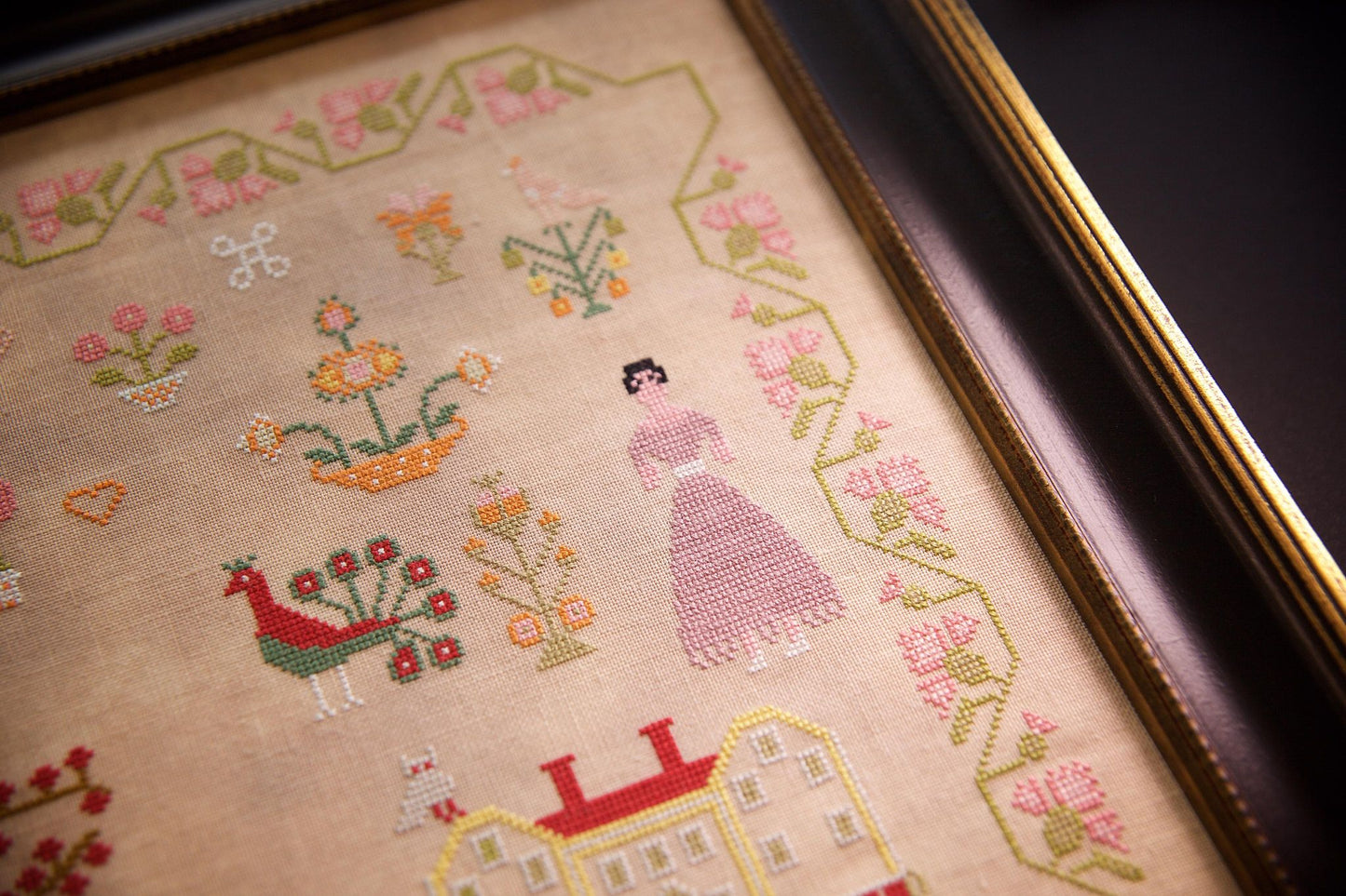 Eliza Johnson 1828 ~ Reproduction Sampler Pattern by Hands Across the Sea Samplers