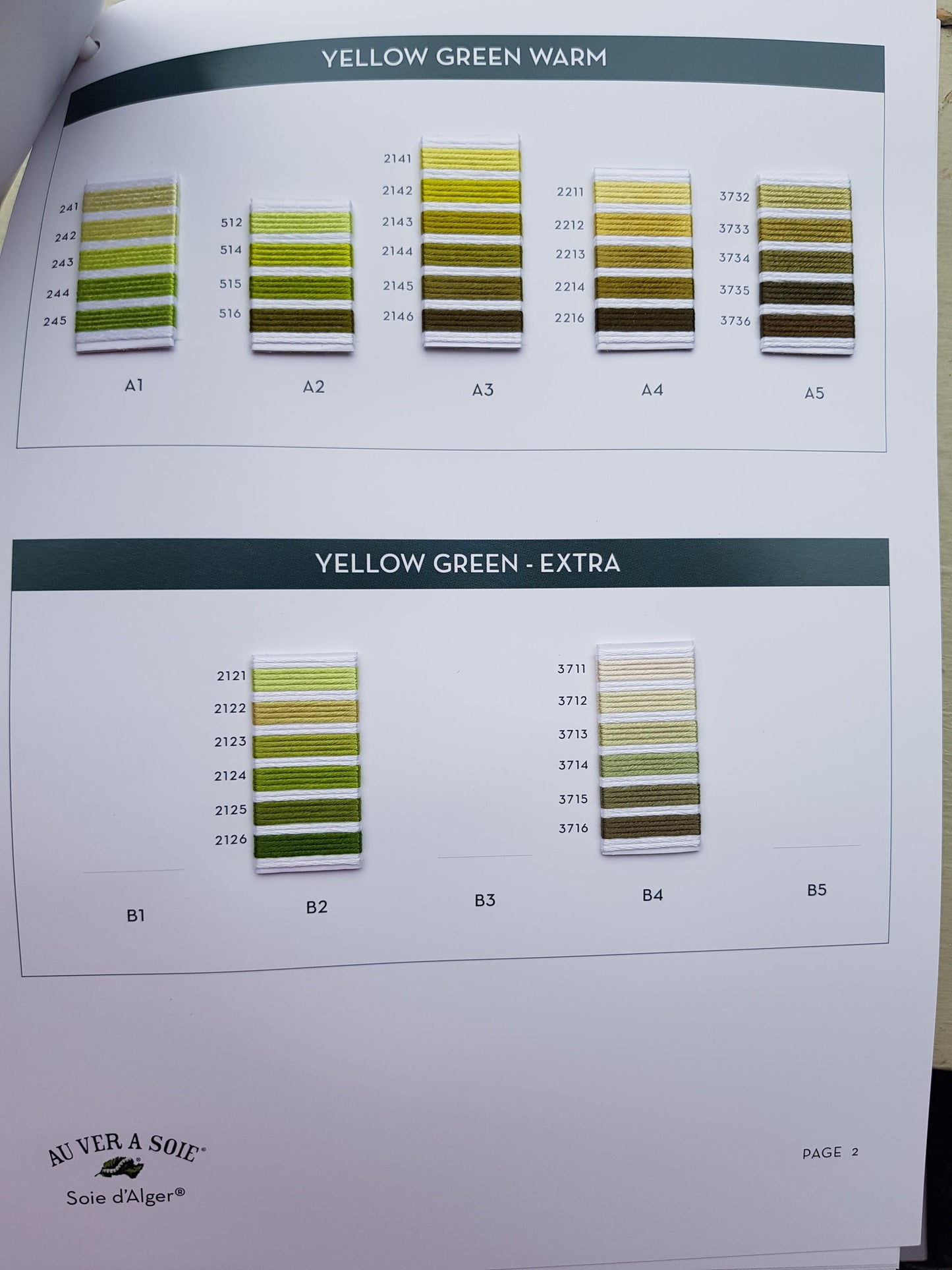 Au Ver a Soie D'alger Colour Card V7