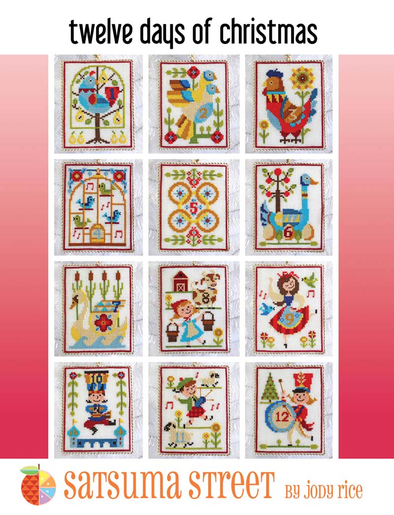 12 Days of Christmas - Cross Stitch Pattern by Satsuma Street