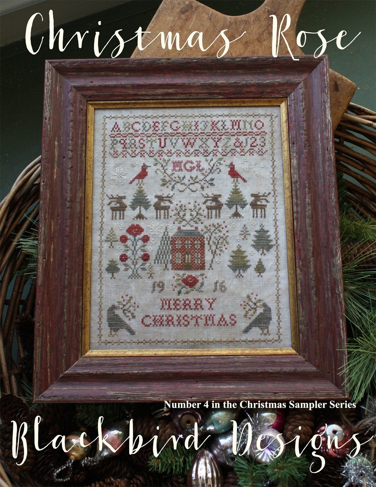 Christmas Rose - Cross Stitch Pattern by Blackbird Designs