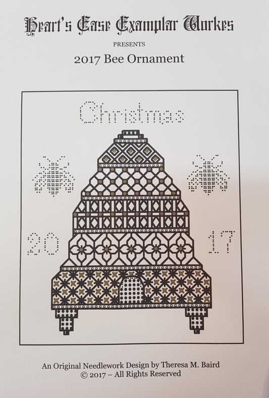 Regal Bee Ornament - Cross Stitch Pattern