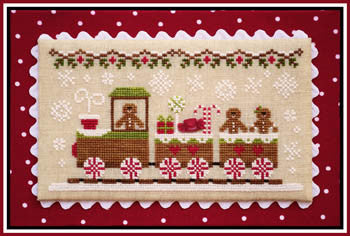 Gingerbread Village #01 -Gingerbread Train - Cross Stitch Pattern by Country Cottage Needleworks