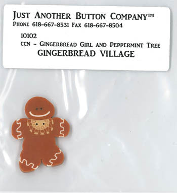 Gingerbread Village #02 -Gingerbread Girl & Peppermint Tree - Cross Stitch Pattern by Country Cottage Needleworks