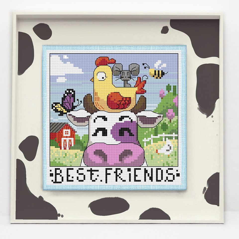 Best Friends - Cross Stitch Pattern by Autumn Lane Stitchery