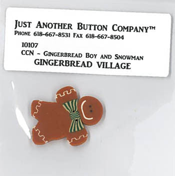 Gingerbread Village #07 -Gingerbread Boy & Snowman - Cross Stitch Pattern by Country Cottage Needleworks