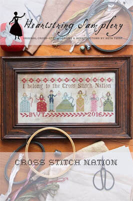 Cross Stitch Nation- Cross Stitch Pattern by Heartstring Samplery