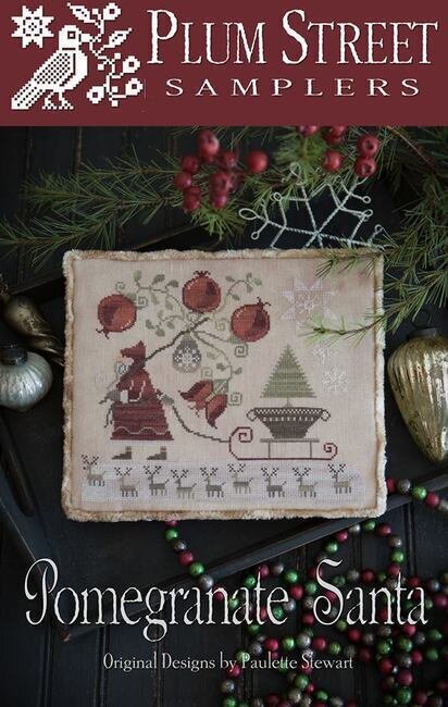 Pomegranate Santa - Cross Stitch Pattern by Plum Street Samplers