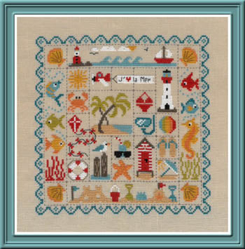 Patchwork de la Plage - Cross Stitch Pattern by Jardin Prive