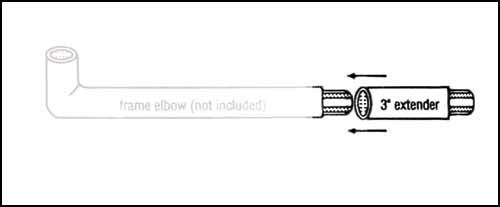 Q Snap Single 3" Extension part