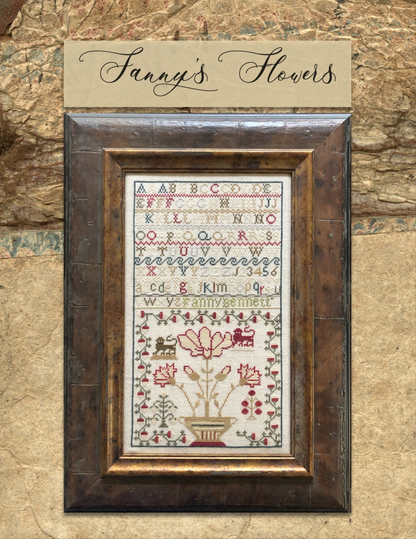Fanny's Flowers - Reproduction Sampler Pattern by Shakespeare's Peddler
