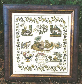 Dutch Rose Garden 1849 - Reproduction Sampler by Samplers Not Forgotten