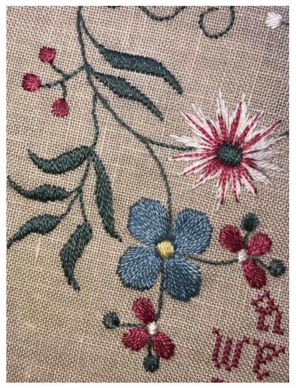 Sarah Mary Larkworthy 1727 ~ Reproduction Sampler Pattern by Hands Across the Sea Samplers