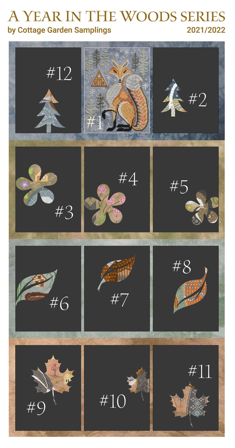 A Year In The Woods #2 The Swans - Cross Stitch Pattern