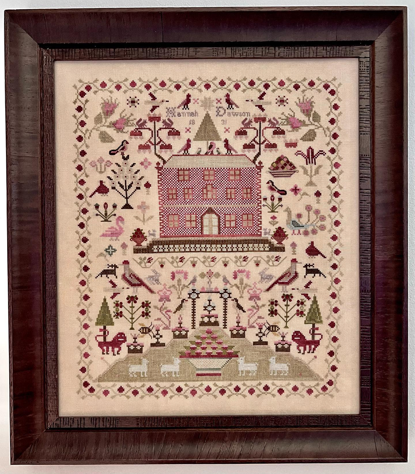 Hannah Dawson 1831 - Reproduction Sampler by Fox & Rabbit