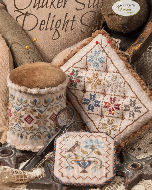 Quaker Star Delight Set - Cross Stitch Pattern by Jeannette Douglas