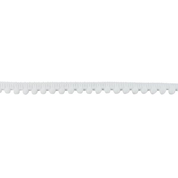 Mini Pom Pom Trim - White