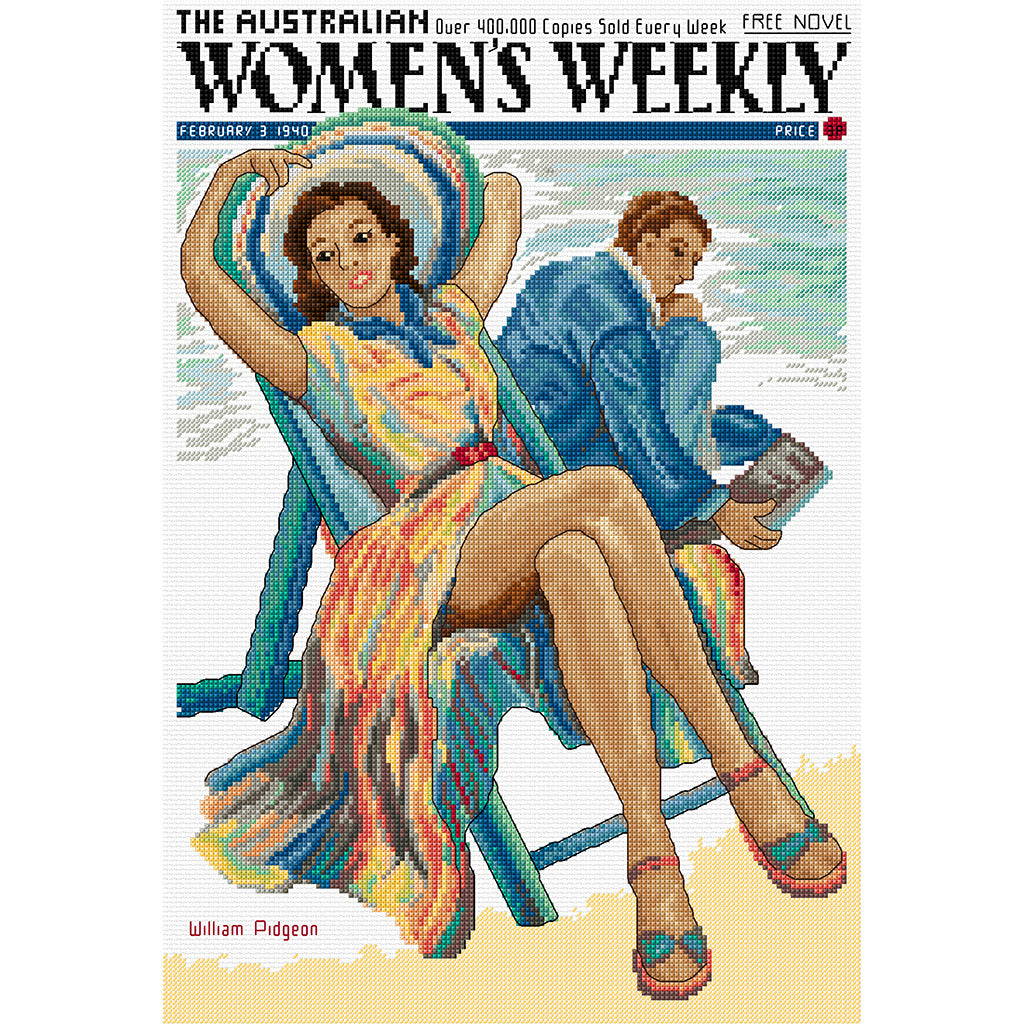 Deckchair Lass - Cross Stitch Chart