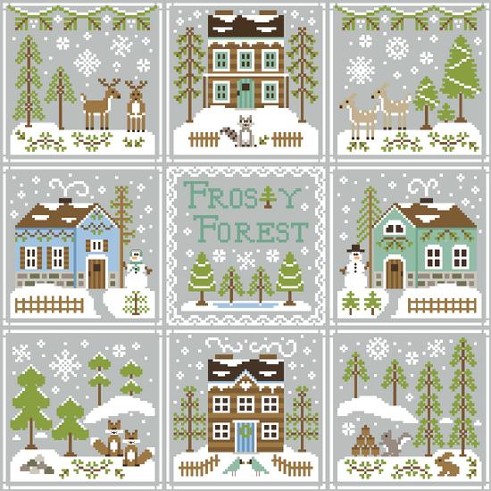Frosty Forest #03 - Snowman's Cottage by Country Cottage Needleworks