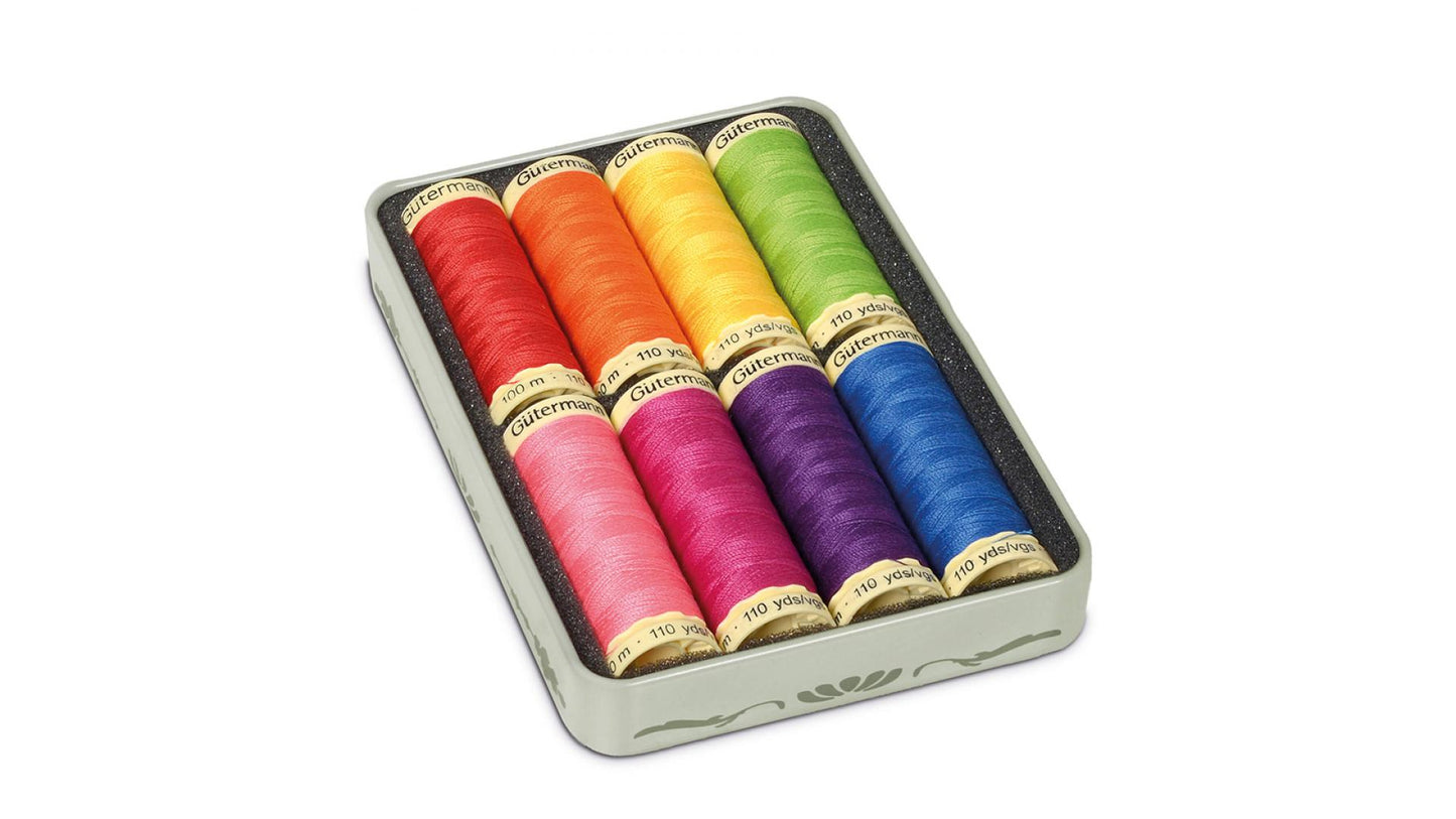 Gutermann Nostalgic Storage Box with 8 reels Sew All Thread