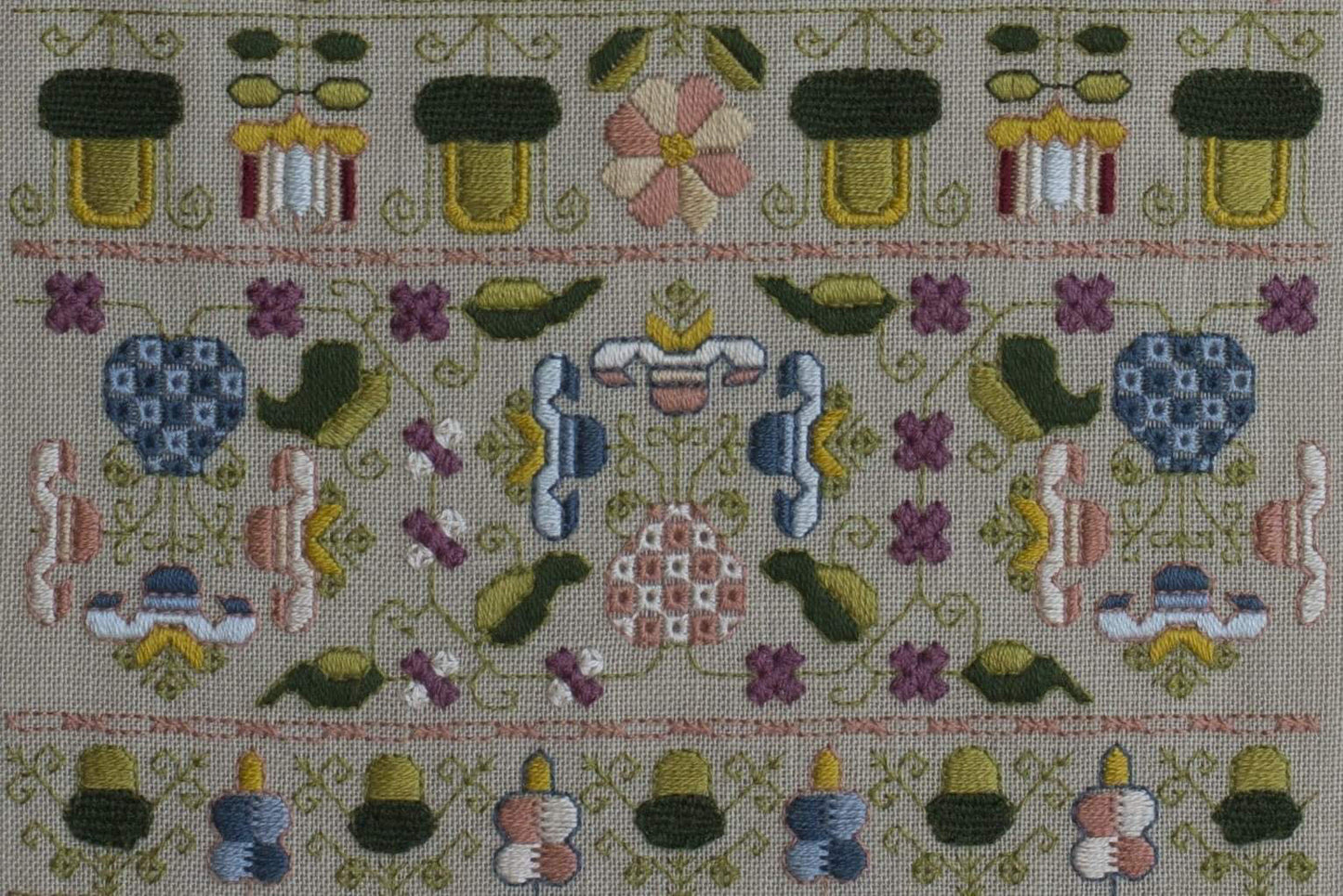 Bathya C.1680 ~ Reproduction Sampler Pattern by Hands Across the Sea Samplers