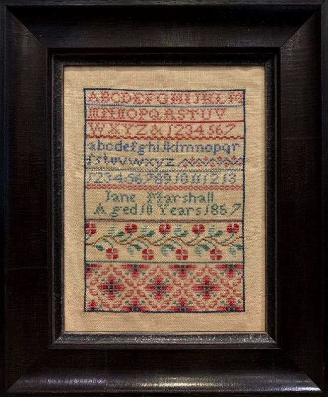 Jane Marshall 1857 - Reproduction Sampler Pattern by Hands Across the Sea Samplers (PDF)