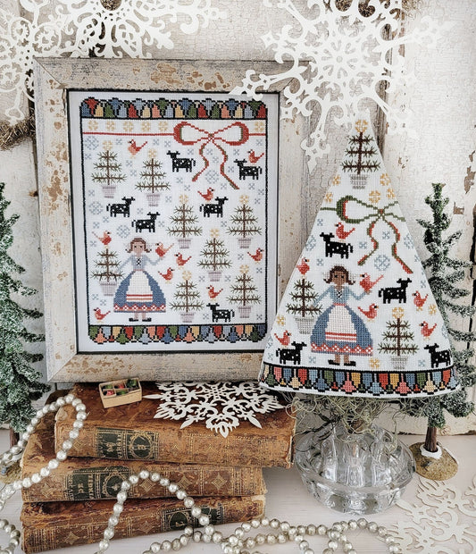 Eighth Day of Christmas Sampler and Tree - Cross Stitch Pattern by Hello From Liz Mathews