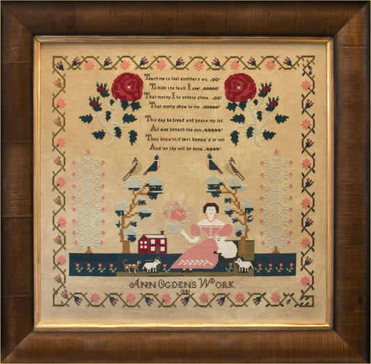 Ann Ogden 1844 ~ Reproduction Sampler Pattern by Hands Across the Sea Samplers
