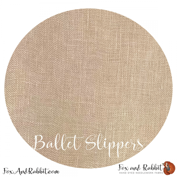 Fox and Rabbit Hand Dyed Linen - Ballet Slippers