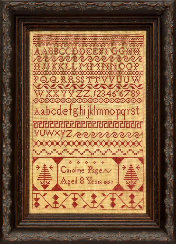 Caroline Page 1832 ~ Reproduction Sampler Pattern by Hands Across the Sea Samplers