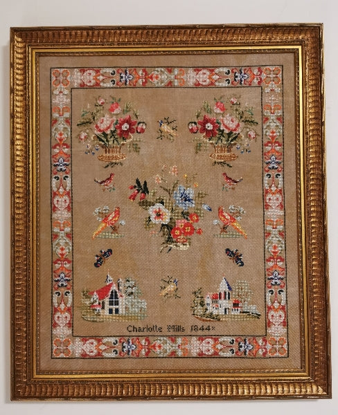 Charlotte Mills 1844 - Reproduction Sampler by Fox & Rabbit Designs