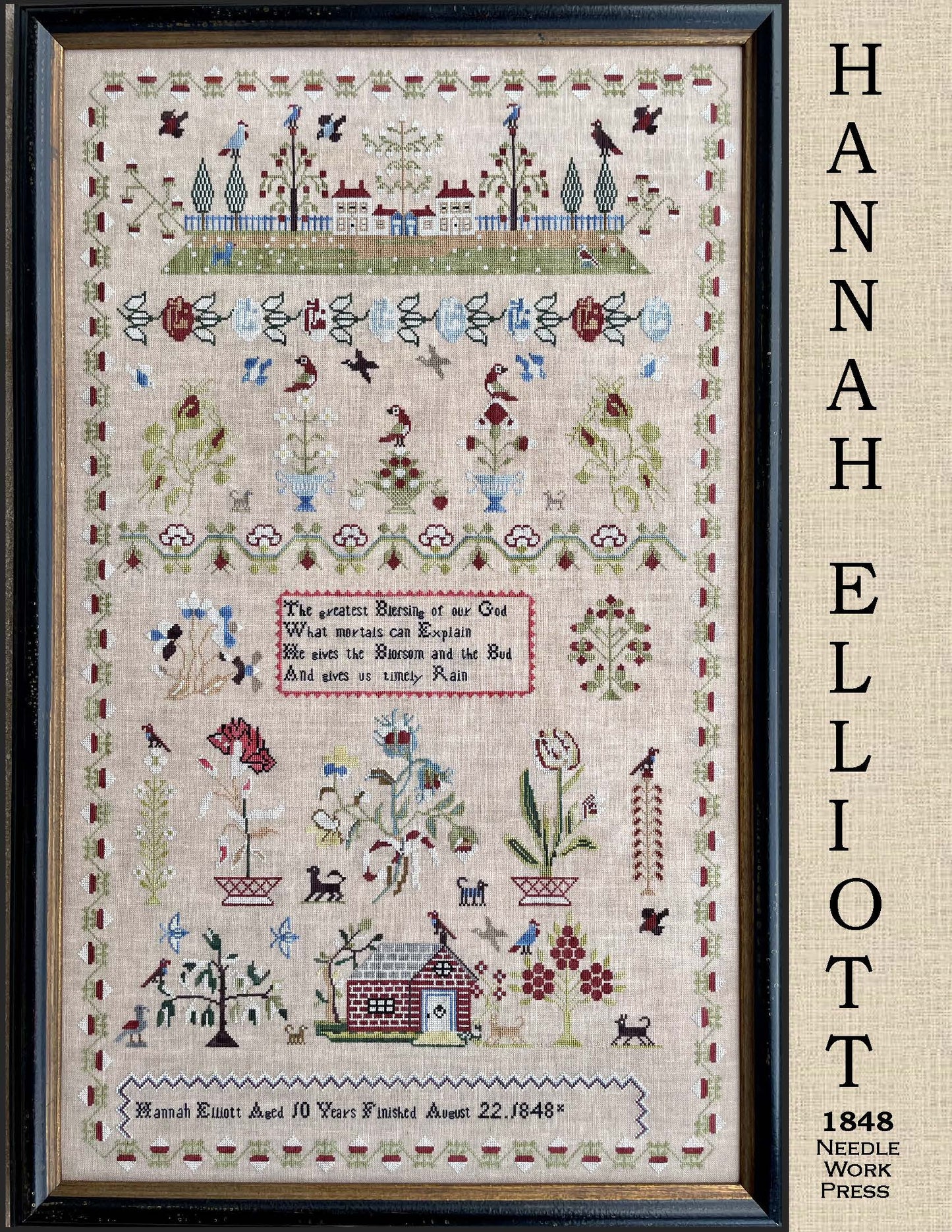 Hannah Elliott Sampler - Cross Stitch Pattern by Needlework Press