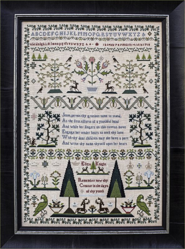 Eliza Knight ~ Reproduction Sampler Pattern by Hands Across the Sea Samplers