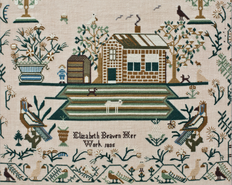 Elizabeth Beaven 1835 ~ Reproduction Sampler by Hands Across the Sea Samplers