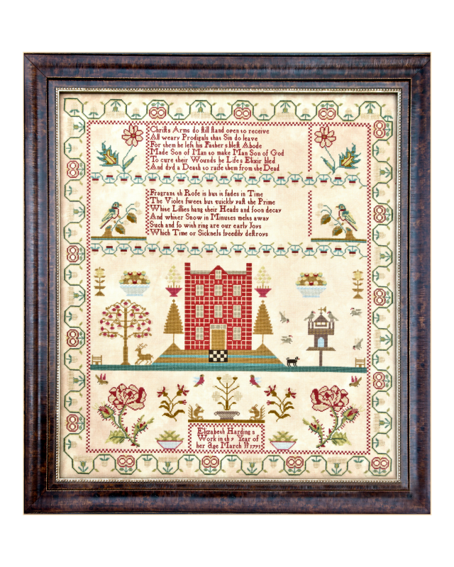 Elizabeth Harding 1791 ~ Reproduction Sampler Pattern by Hands Across the Sea Samplers