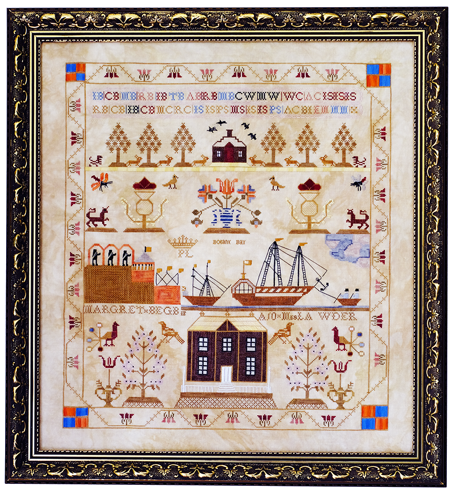 Botany Bay - Reproduction Sampler Pattern by Fox & Rabbit Designs