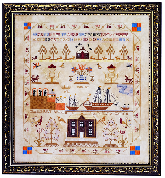 Botany Bay - Reproduction Sampler Pattern by Fox & Rabbit Designs
