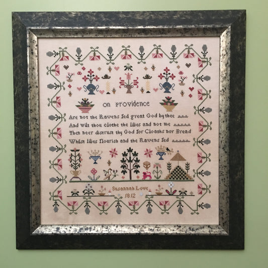 Susannah Love 1812 - Reproduction Sampler by Fox & Rabbit Designs