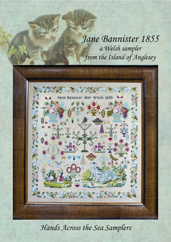 Jane Bannister 1855 ~ Reproduction Sampler Pattern by Hands Across the Sea Samplers